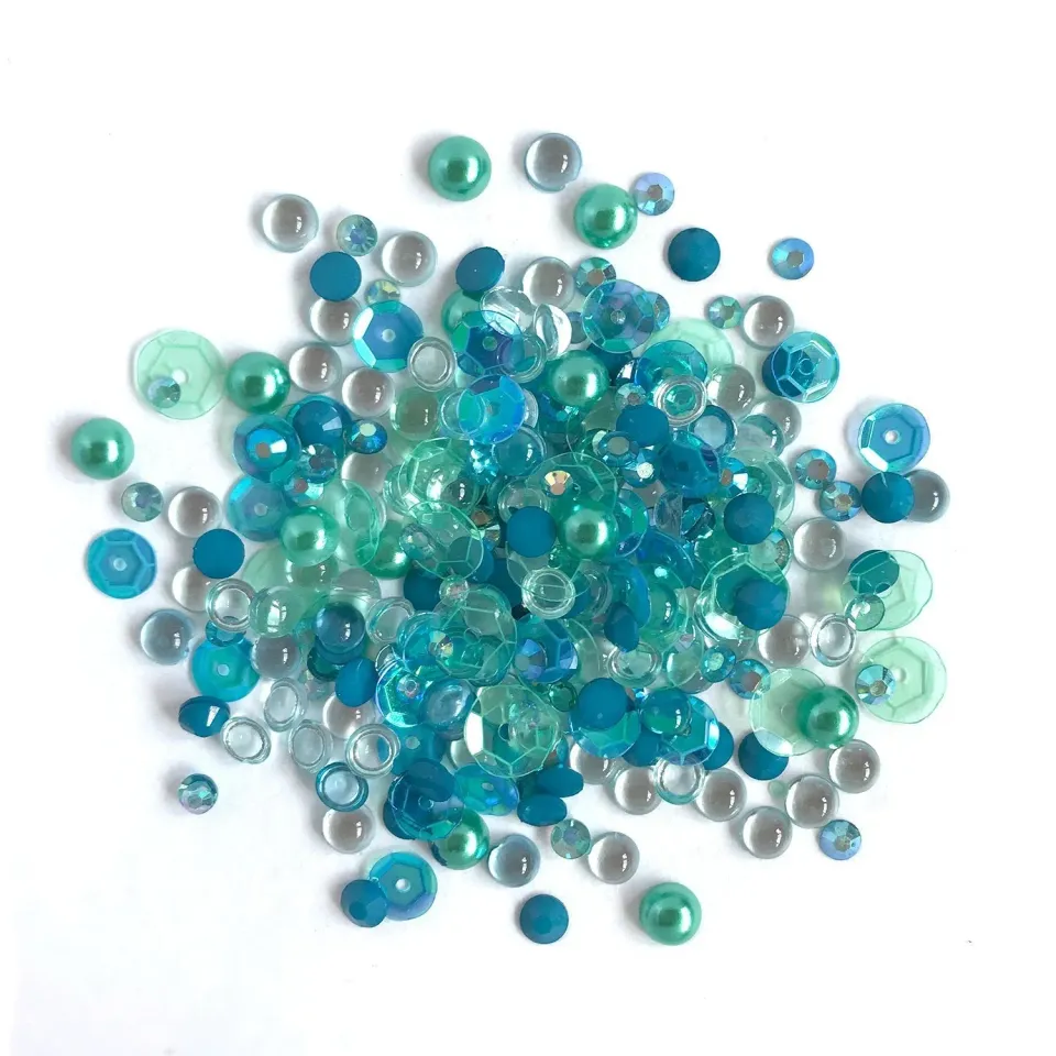 Buttons Galore Sparkletz Sea Level Streudeko 10 g blau