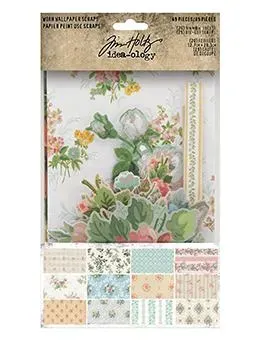 Idea-ology Worn Wallpaper Label Scraps Papier