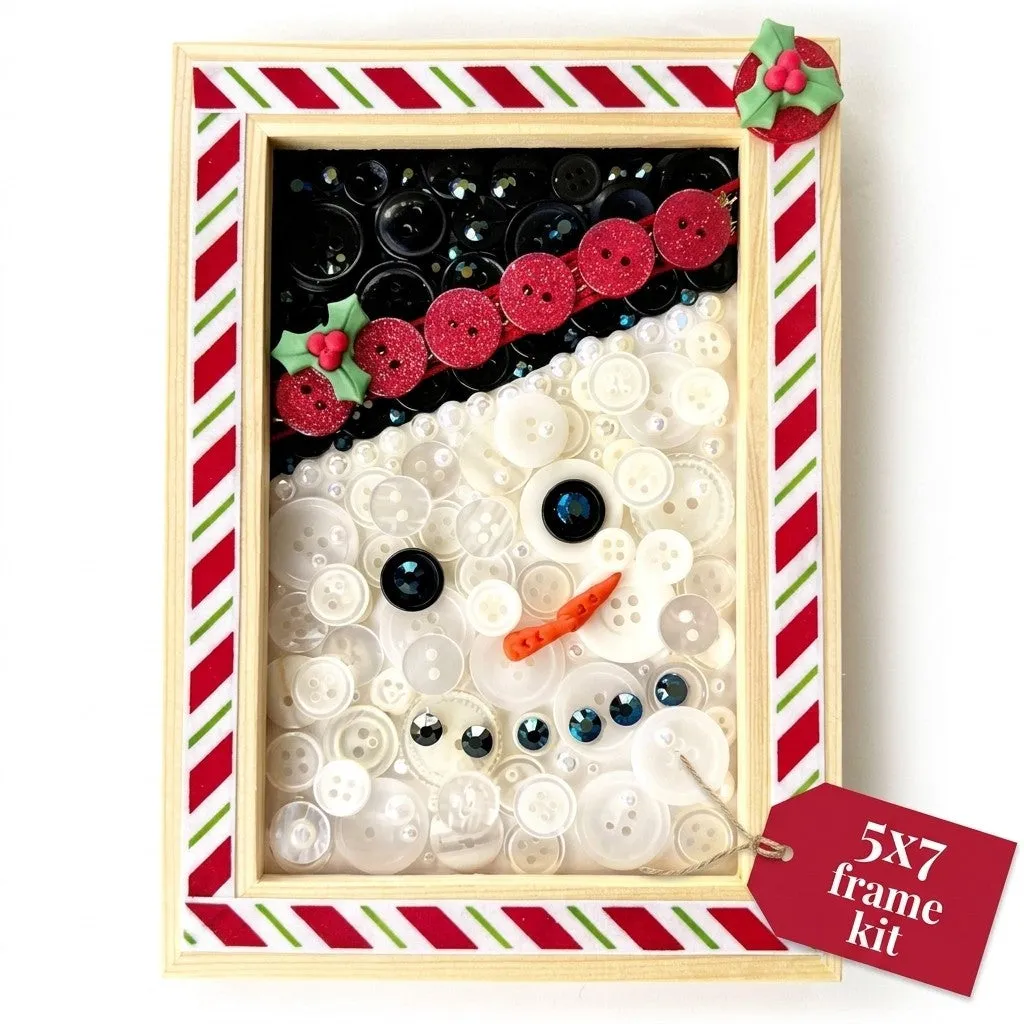Buttons Galore Snowman Frame Bastelset Schneemann 5x7