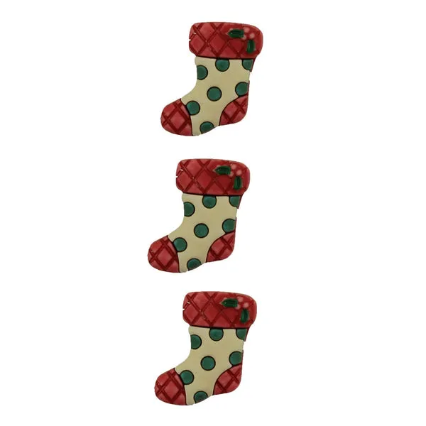Buttons Galore Stockings Nähknöpfe 3 Stück Socken