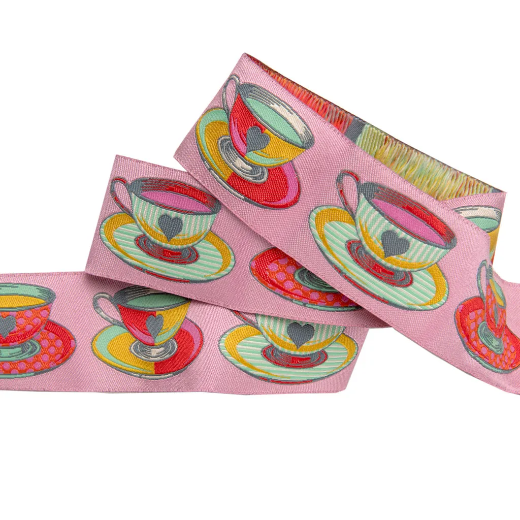 Renaissance Ribbon Curiouser Big Tea Time Schleifenband 38 mm