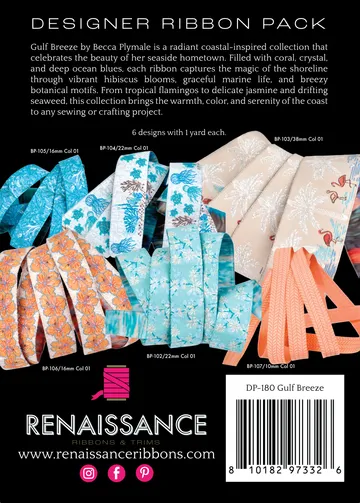 Renaissance Ribbon Gulf Breeze Designer Pack Schmuckband-Set Küste 6 Bänder