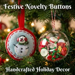 Buttons Galore Holiday Fun Weihnachtsknöpfe 36 Stück mit Öse