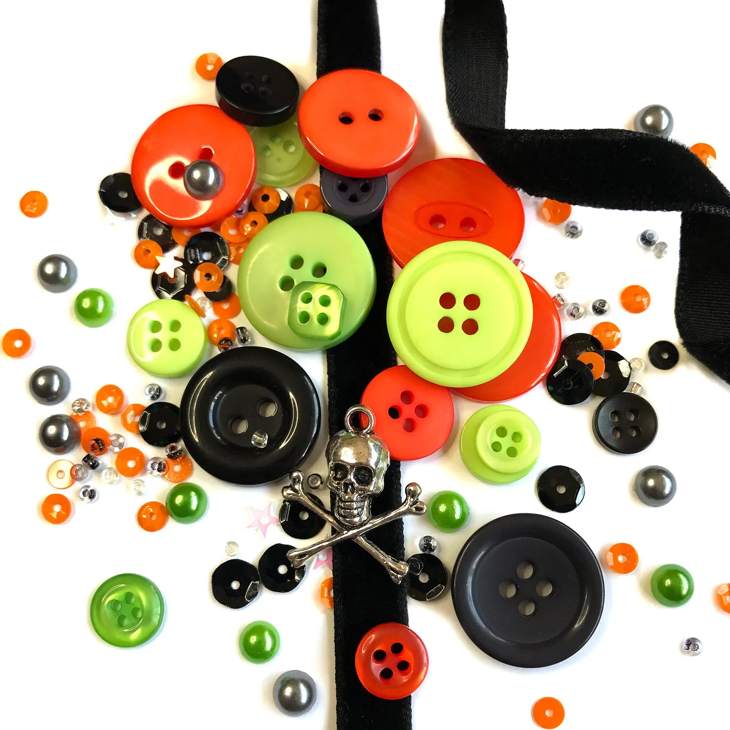 Buttons Galore Halloween Night Knöpfe Set Halloween