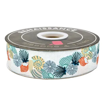 Renaissance Ribbon Gulf Breeze Seashell Shores Schleifenband 38mm 1 Yard