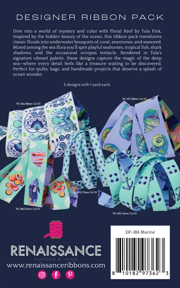 Renaissance Ribbon Floral Reef Bänder Set 5x1 Yard