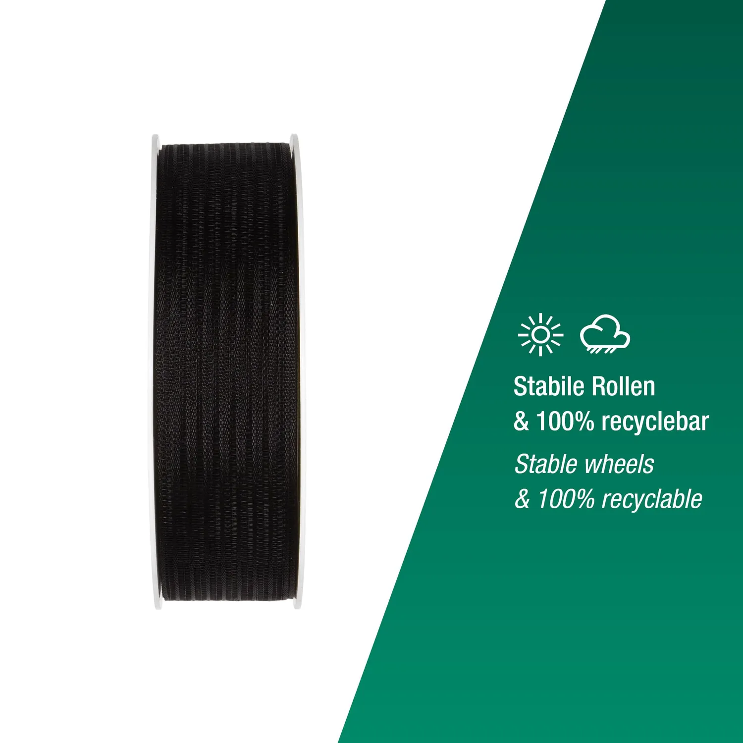 Halbach Trauerflor gestreift Bandrolle