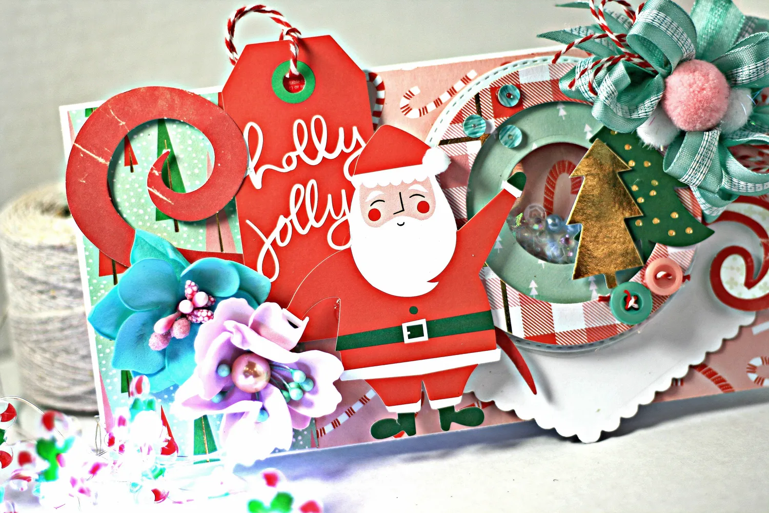 Buttons Galore Candy Cane Button Weihnachtsknopf