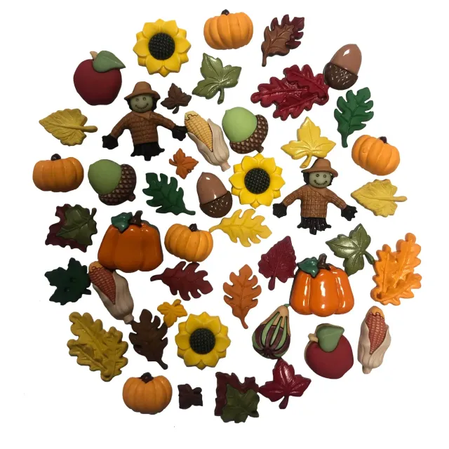 Buttons Galore Fall Bastelknöpfe 50 Stück Herbstmotive
