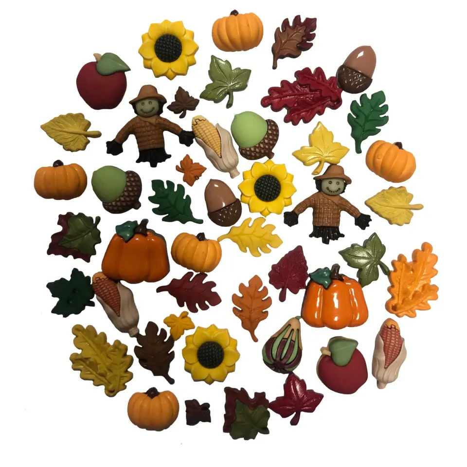 Buttons Galore Fall Bastelknöpfe 50 Stück Herbstmotive