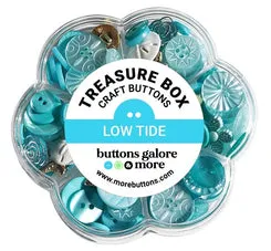 Buttons Galore Treasure Box Low Tide Knöpfe 100er blau
