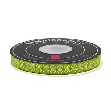 Renaissance Ribbon Buon Natale Yuletide Pines Band 1 Yard
