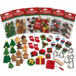 Buttons Galore Christmas Set 3 Bastelknöpfe 50er