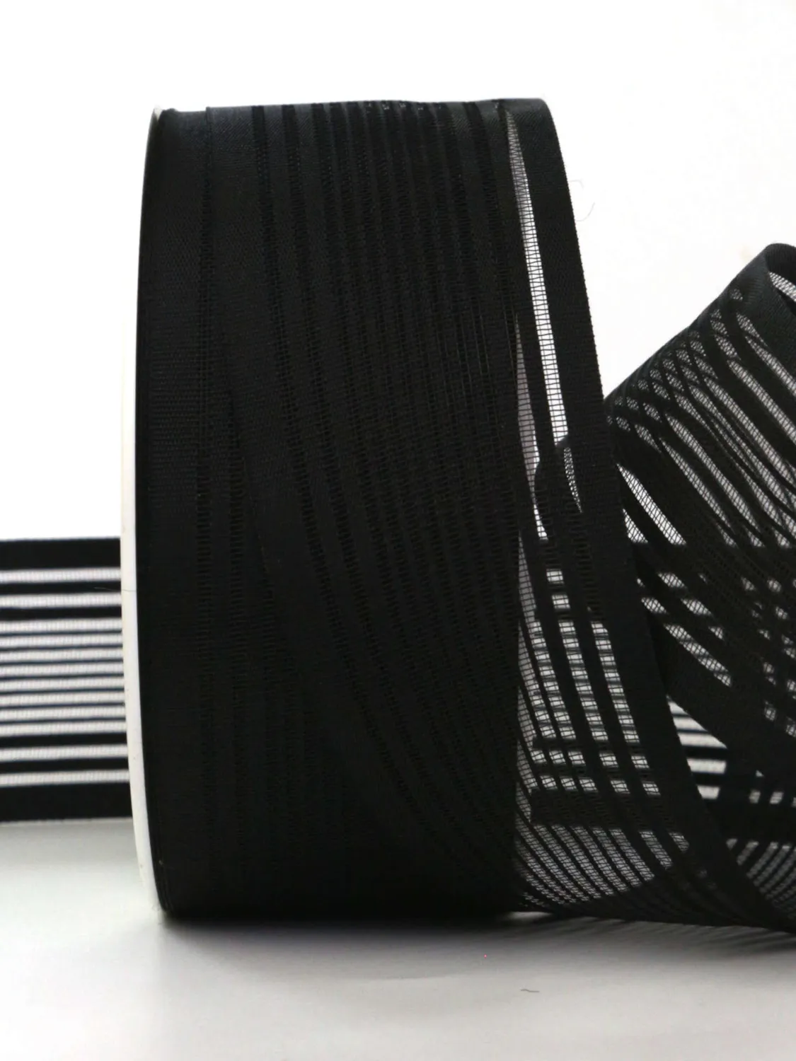 ALJO DESIGN Trauerflor gestreift schwarz 25 m