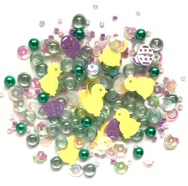 Buttons Galore Sparkletz Happy Easter Streumix 10 g pastell