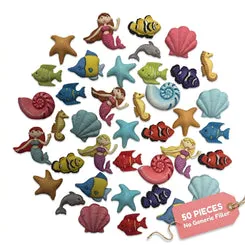 Buttons Galore Under The Sea Knöpfe 50 Stück Ozean