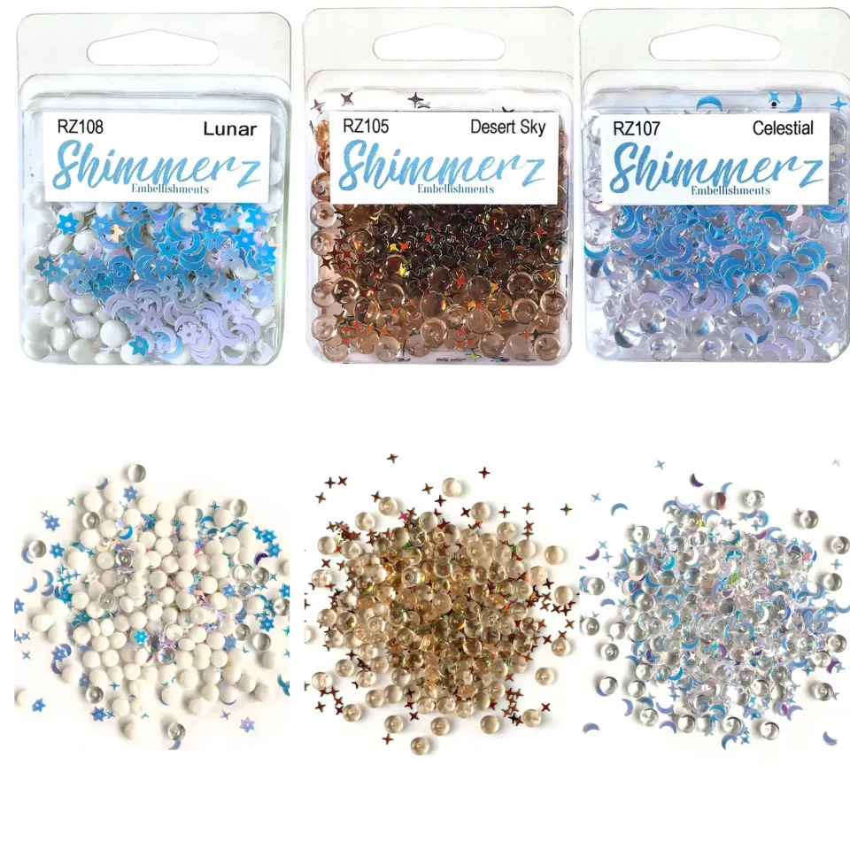 Buttons Galore Shimmerz Pailletten Mix 300 Stück