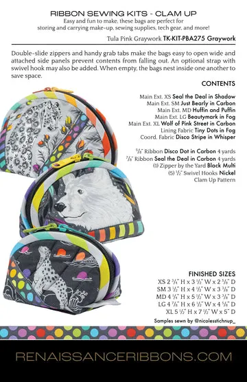 Renaissance Ribbon ByAnnie Clam Ups Nähset Taschen-Set