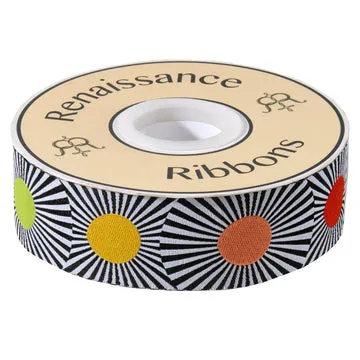Renaissance Ribbon Linework Wide Multi Dots Webband 38mm 1 Yard