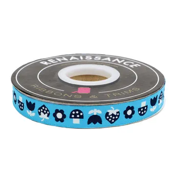 Renaissance Ribbon Strawberry Strawbitties Schmuckband 5/8" 1 Yard blau