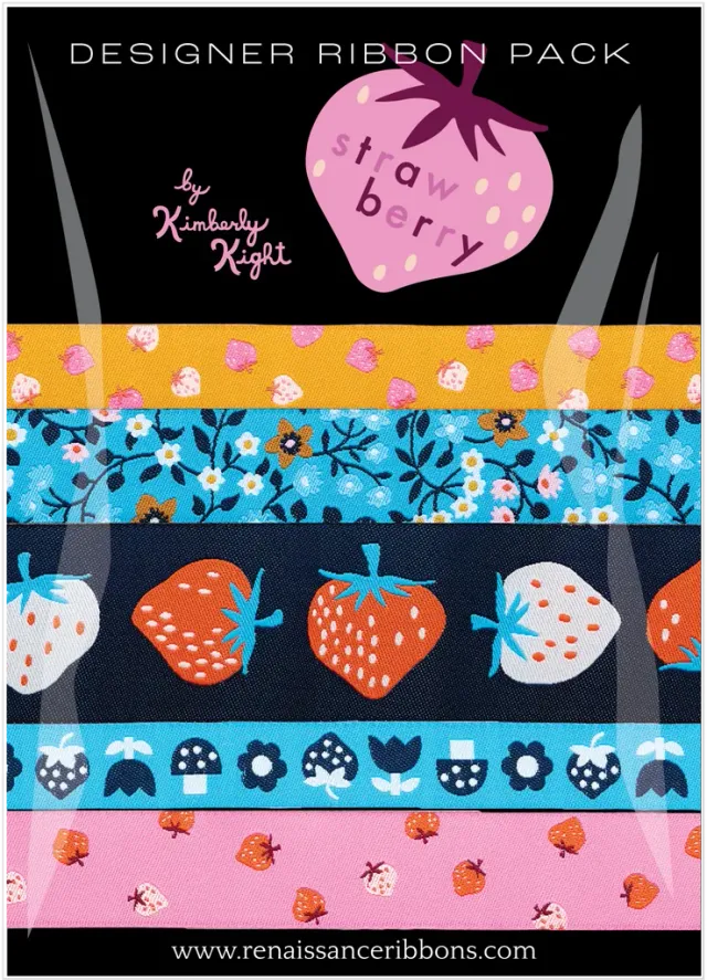Renaissance Ribbon Strawberry Designer Pack Bänder 5 Stück Polyester