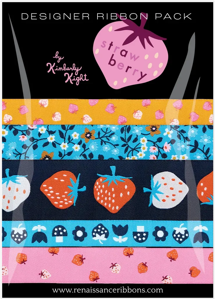 Renaissance Ribbon Strawberry Designer Pack Bänder 5 Stück Polyester