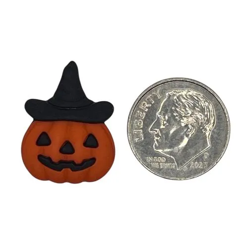 Buttons Galore Jack-O-Lantern Witch Hat Bastelknopf