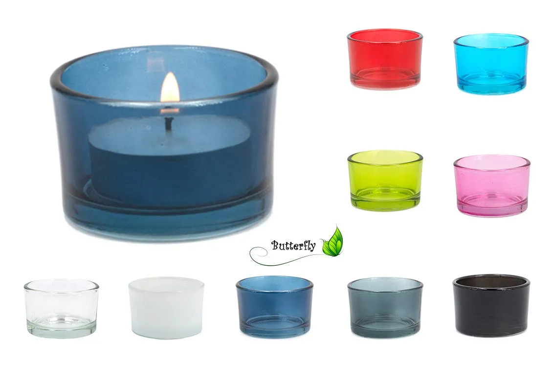Creativery Teelichtgläser Glas Zylinder 4er Set