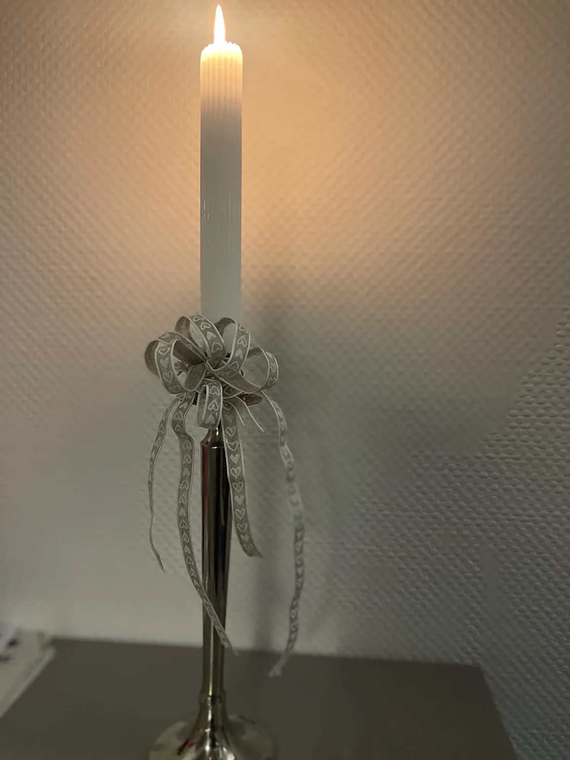 Halbach Herzen Leinenband Geschenkband mit Drahtkante