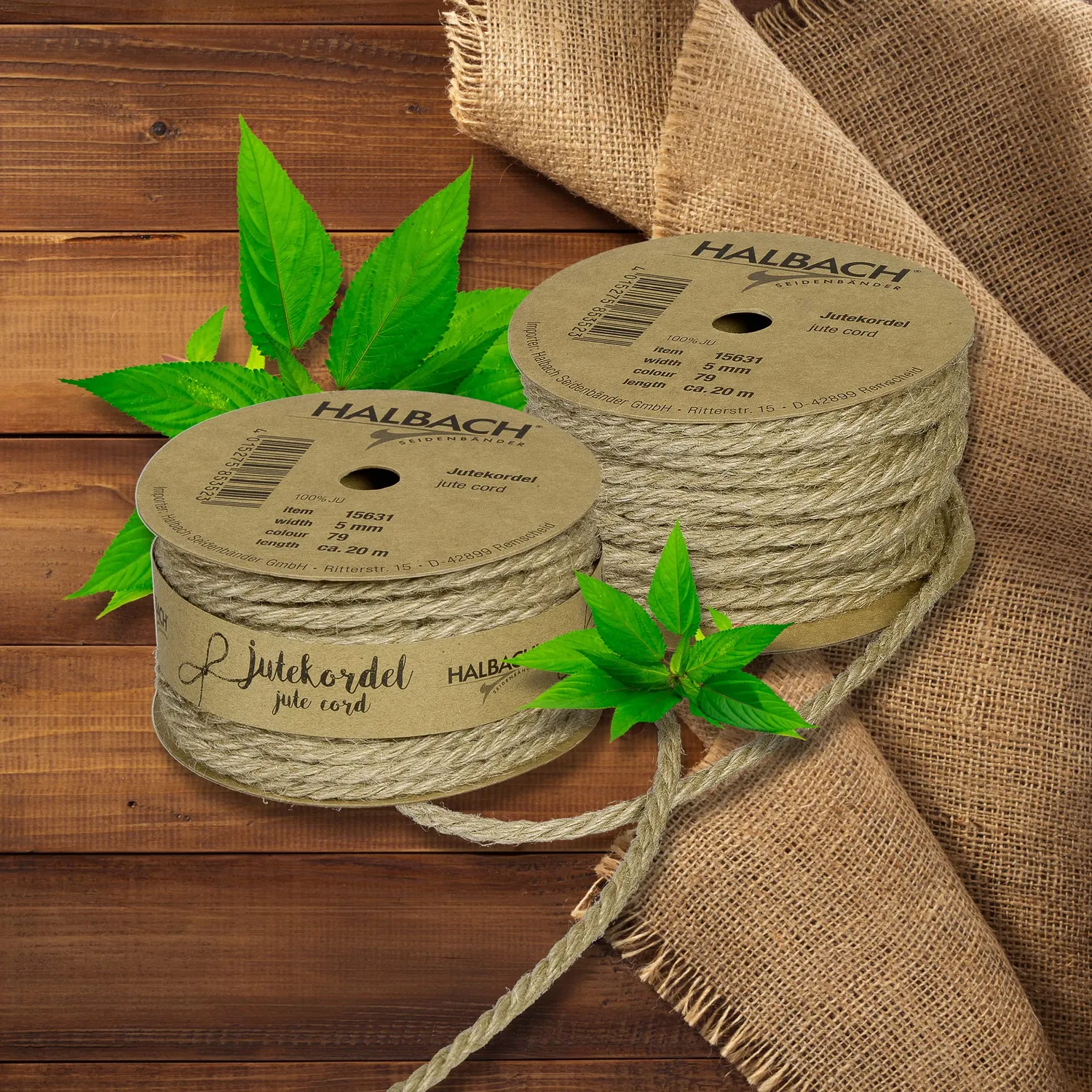 Halbach Jutekordel 5 mm x 20 m 100% Jute