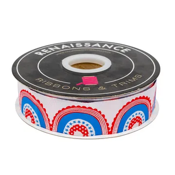 Renaissance Ribbon 250th Birthday Flag Swag Webband 1 Yard