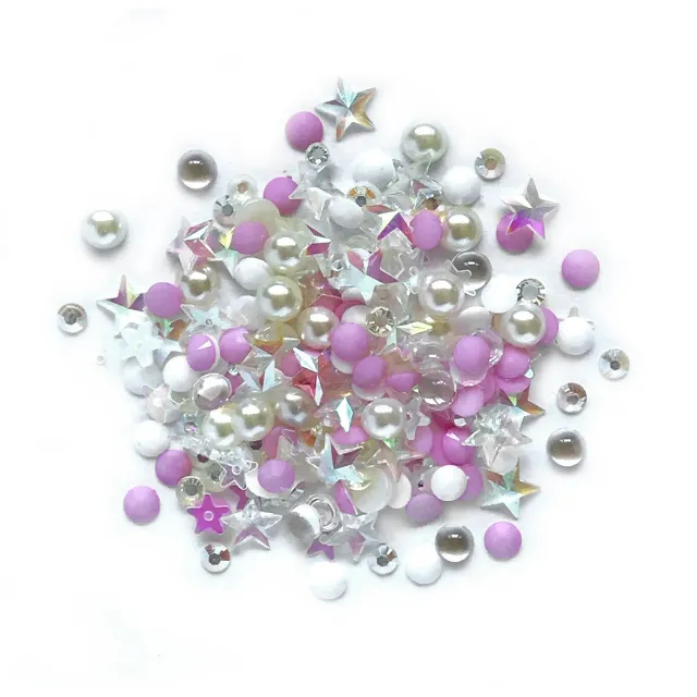 Buttons Galore Sparkletz Barefoot Beach Strassmix 10 g rosa