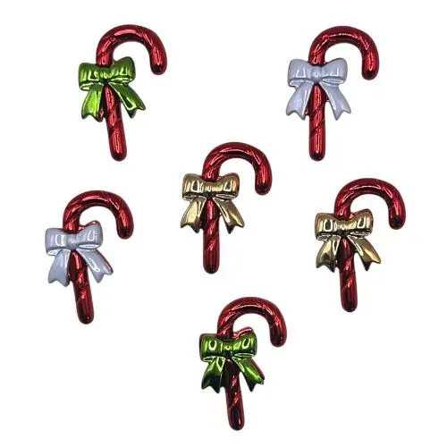 Buttons Galore Bright Candy Canes Nähknöpfe 6er rot