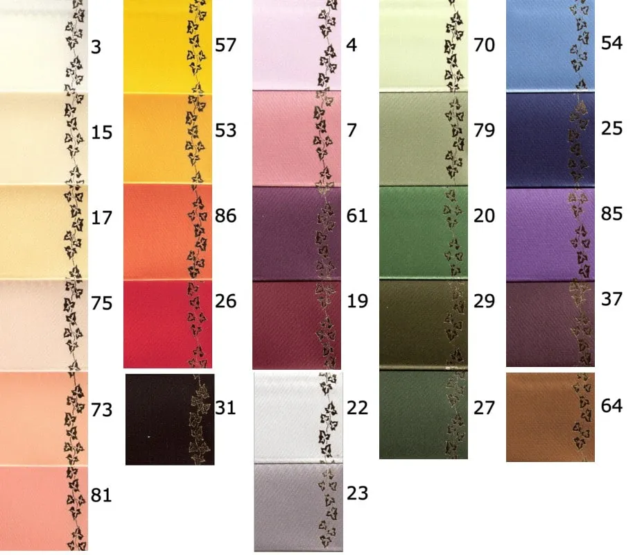 ALJO DESIGN Supersatin-Kranzband mit Efeu-Rand 25 m Rolle