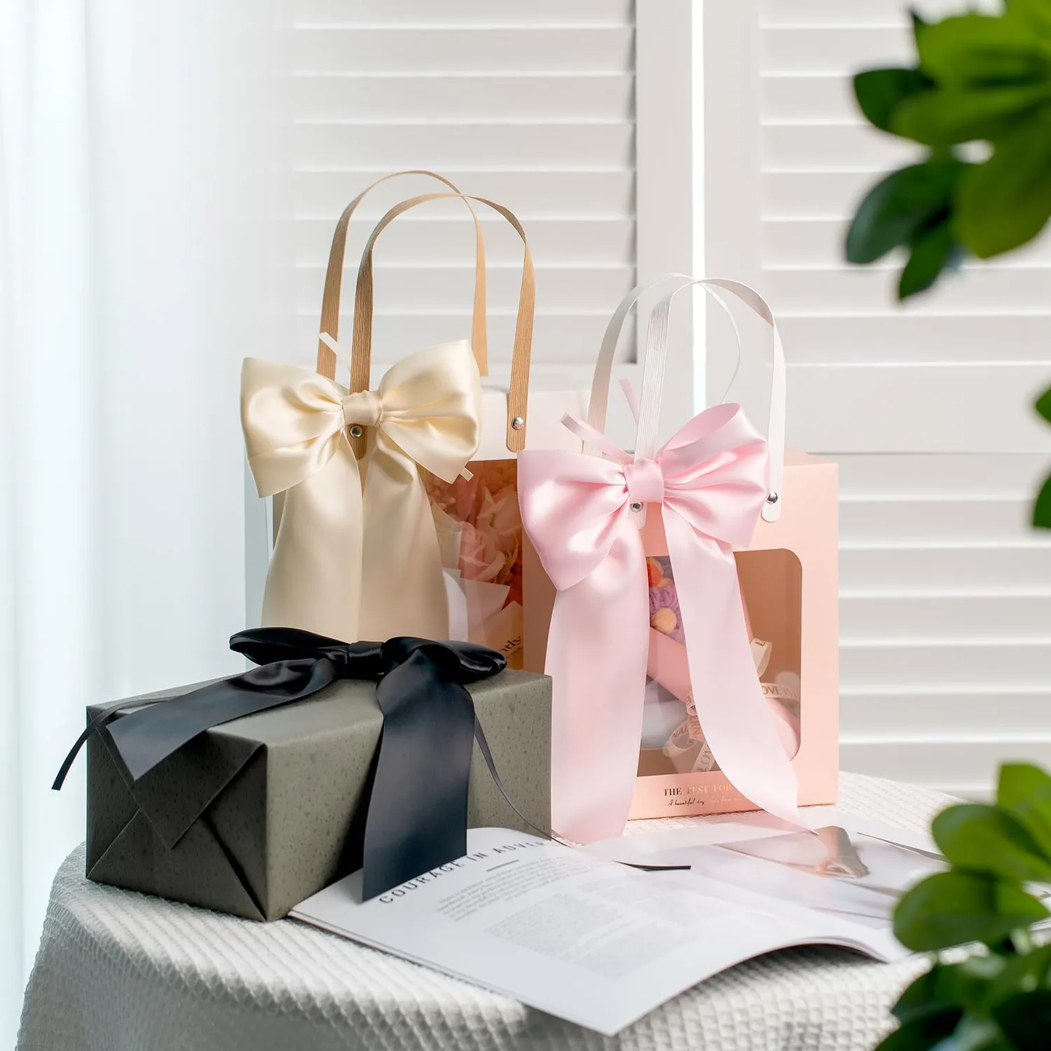 MORSUNBELA Schleifen Deko Hochzeit Geschenkschleifen