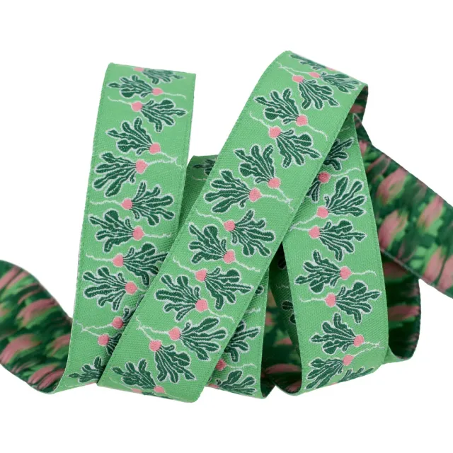 Renaissance Ribbon In the Vegetable Garden Radish Webband 22mm 1 Yard