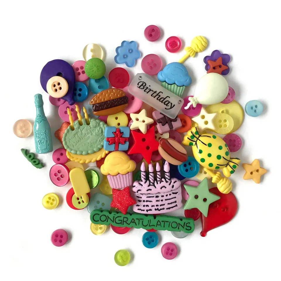 Buttons Galore Celebrate Knöpfe Value Pack 50 Stück Party