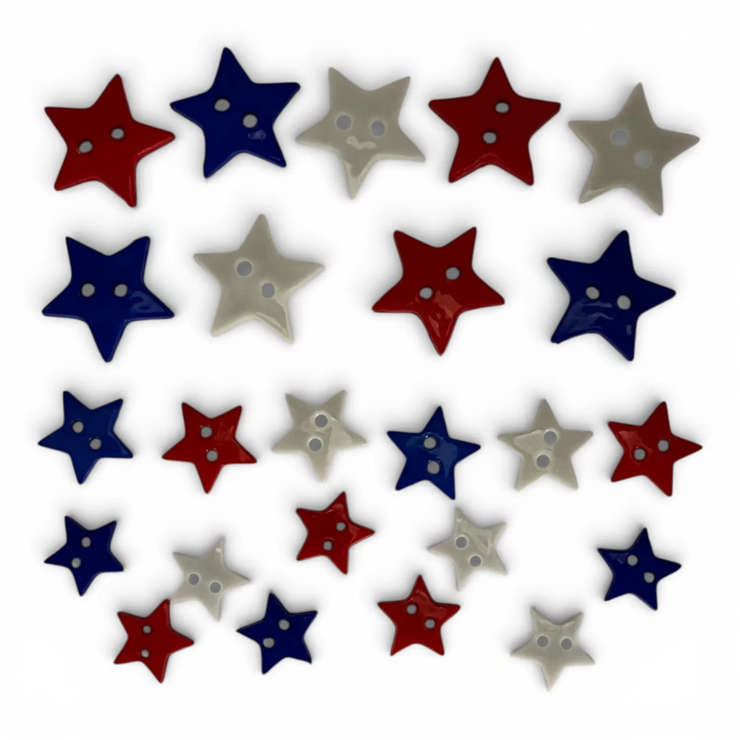 Buttons Galore America 250 Star Knöpfe 24 Stück Rot