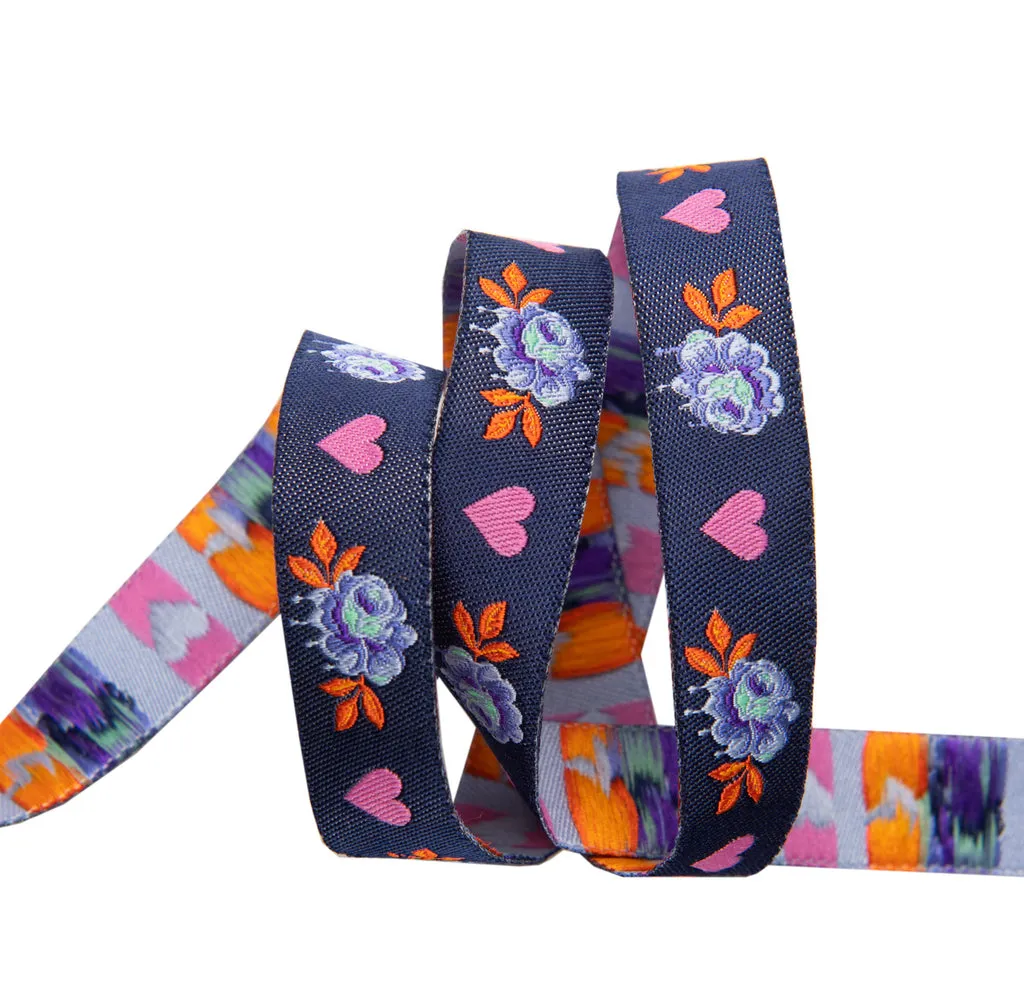 Renaissance Ribbon Curiouser Painted Roses Schleifenband 1 Yard