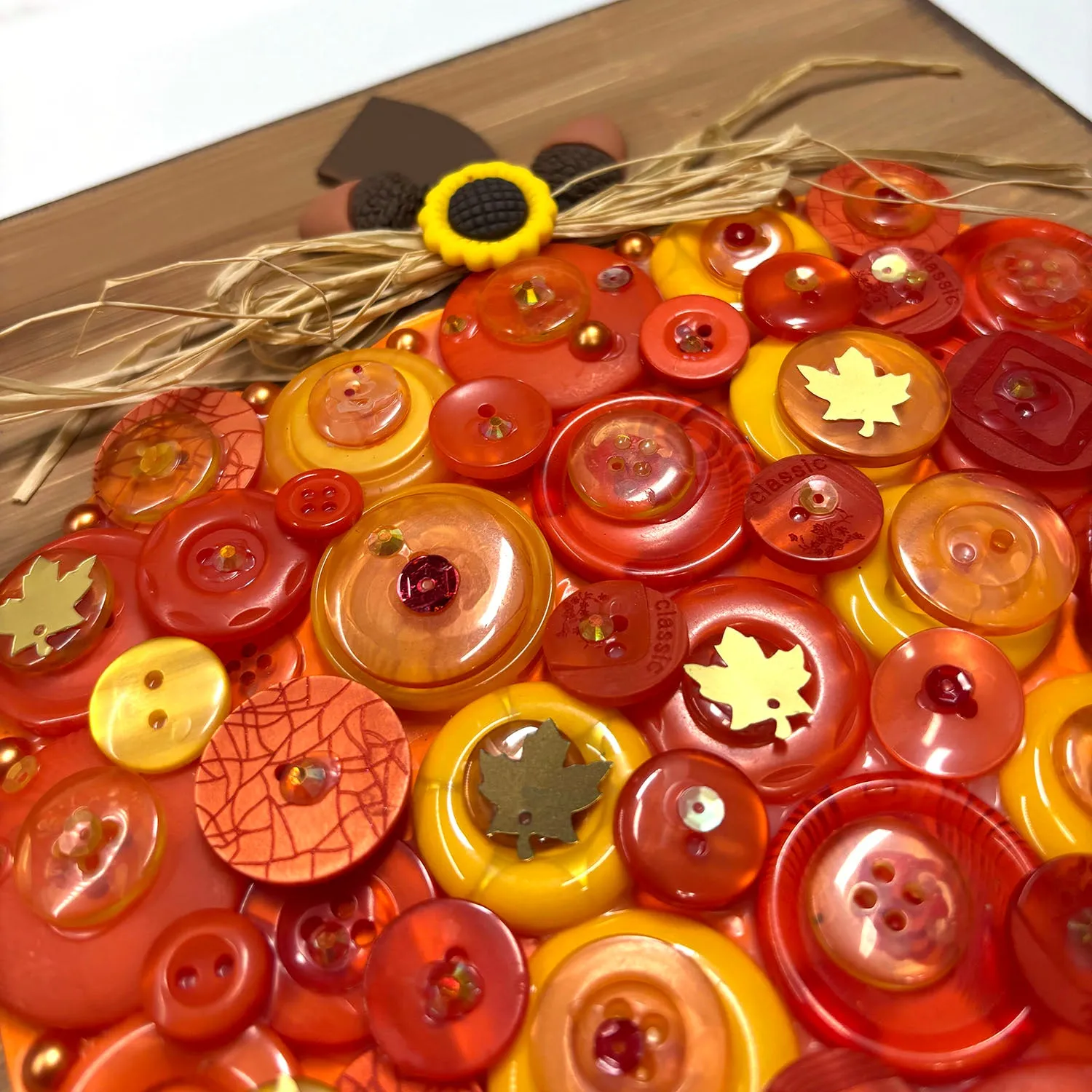 Buttons Galore DIY Fall Pumpkin Bastelset Kürbis 20x25 cm