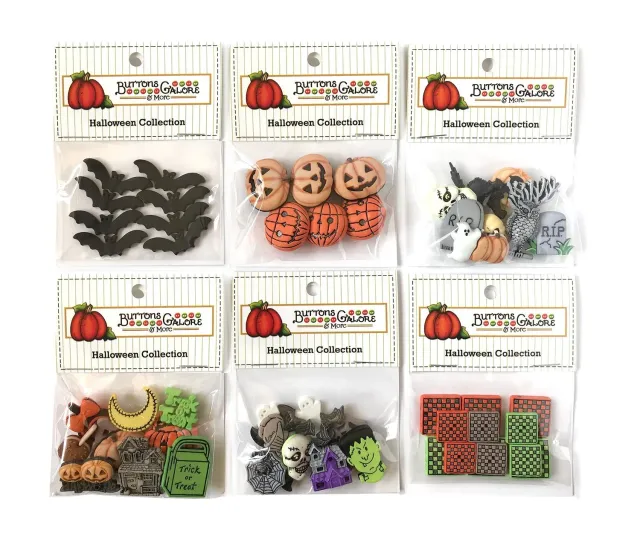 Buttons Galore Halloween Set 2 Knöpfe 50 Stück Halloween