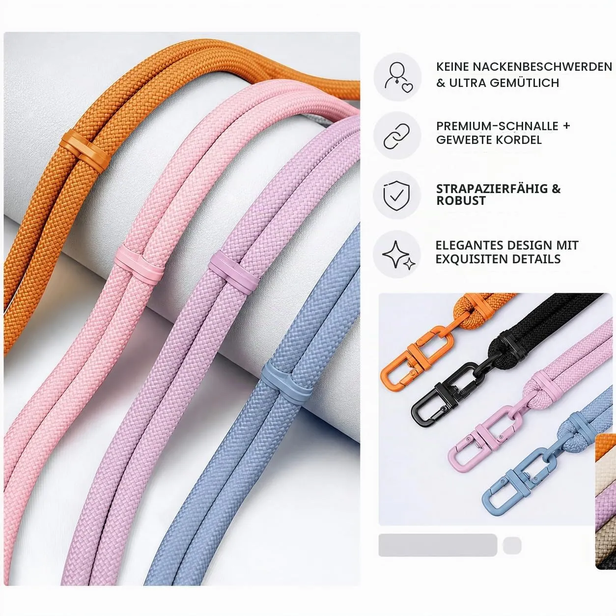 MORSUNBELA Handykette Handyband zum Umhängen verstellbar