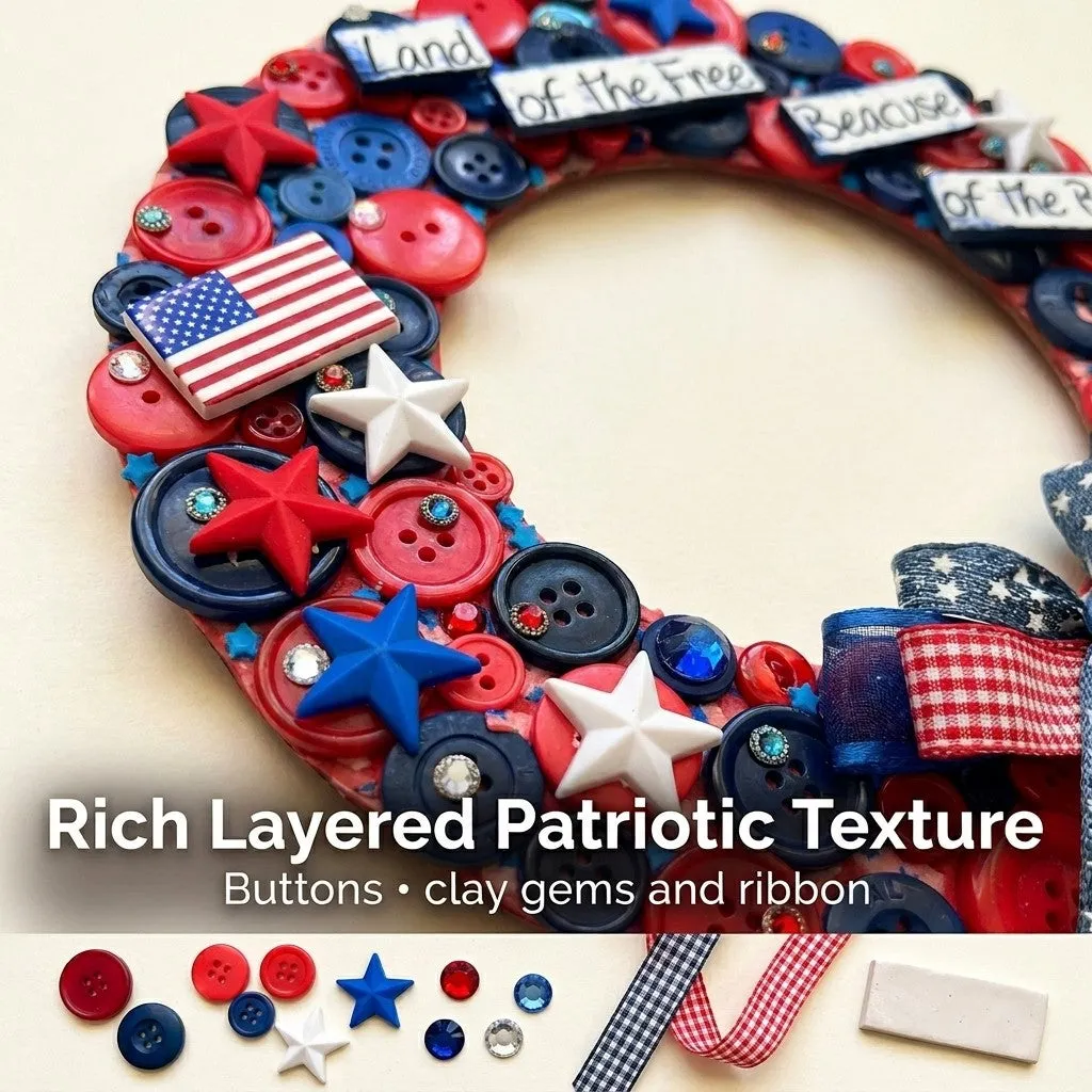 Buttons Galore America 250 Wreath Bastelset Kranz 20cm