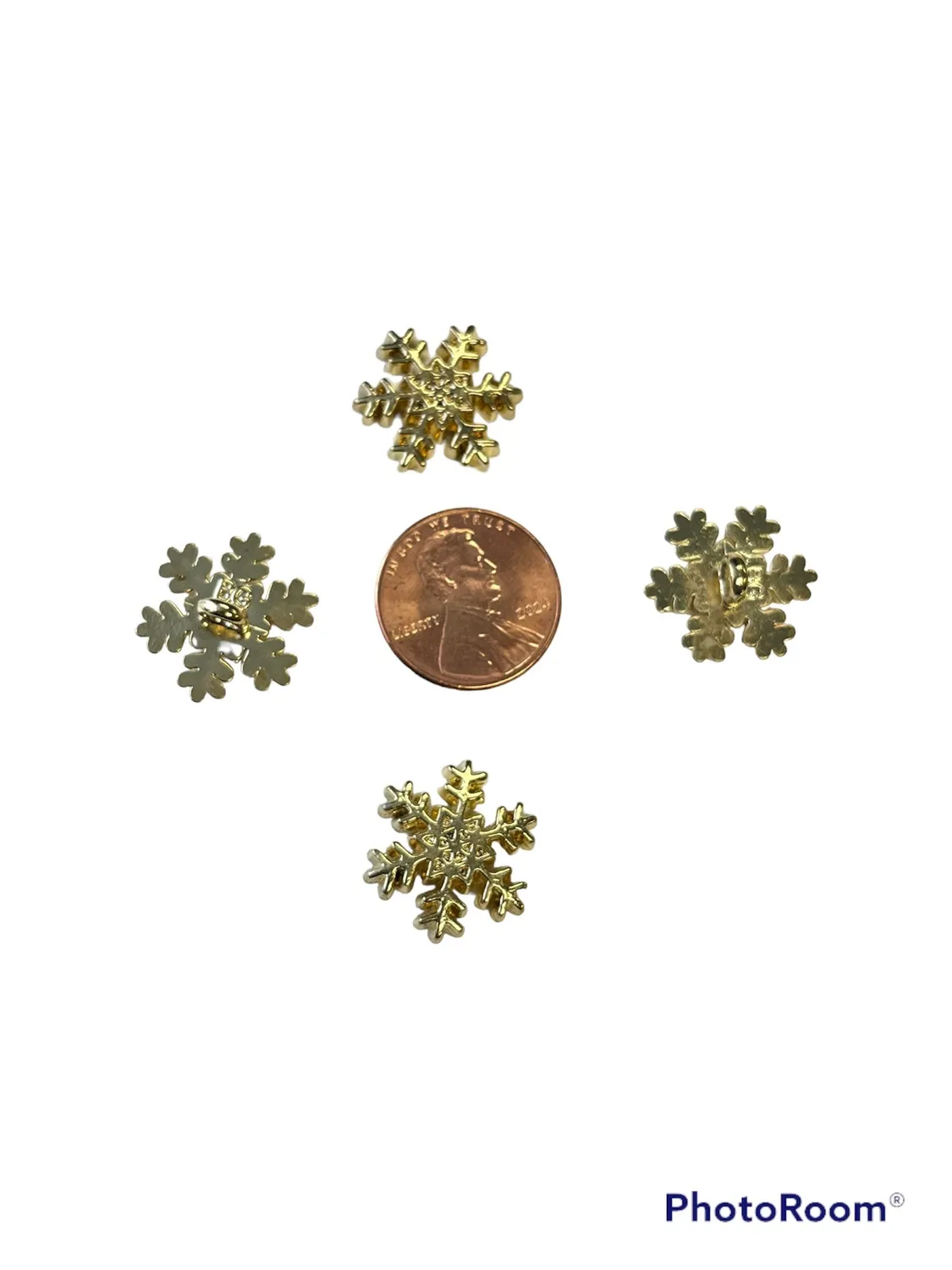 Buttons Galore Gold Snowflake Knöpfe 16 mm gold
