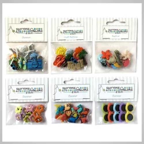Buttons Galore Summer Group Sommermix Motivknöpfe 50 St.