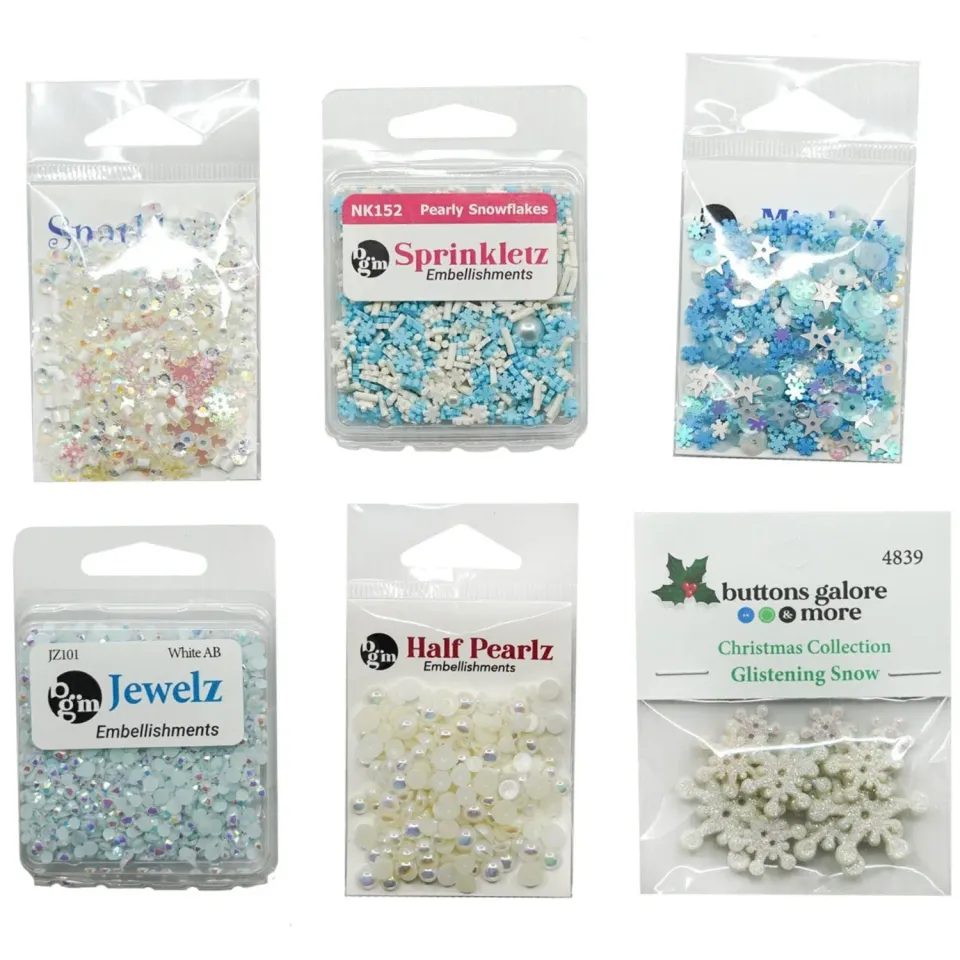 Buttons Galore Winter Bastelset Bundle 2 Deko-Mix