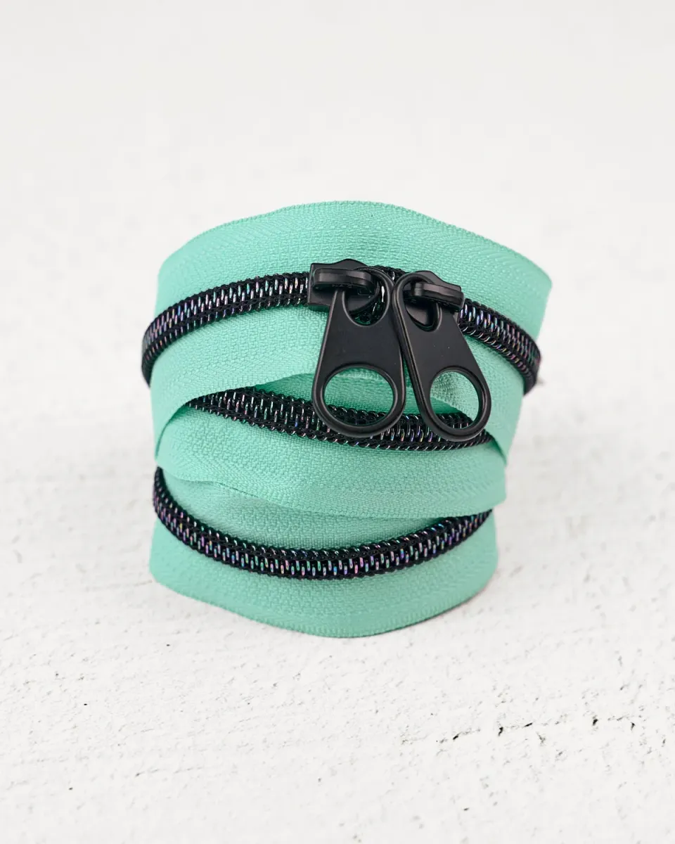 Renaissance Ribbon Beveled Glass Handtaschen-Reißverschluss