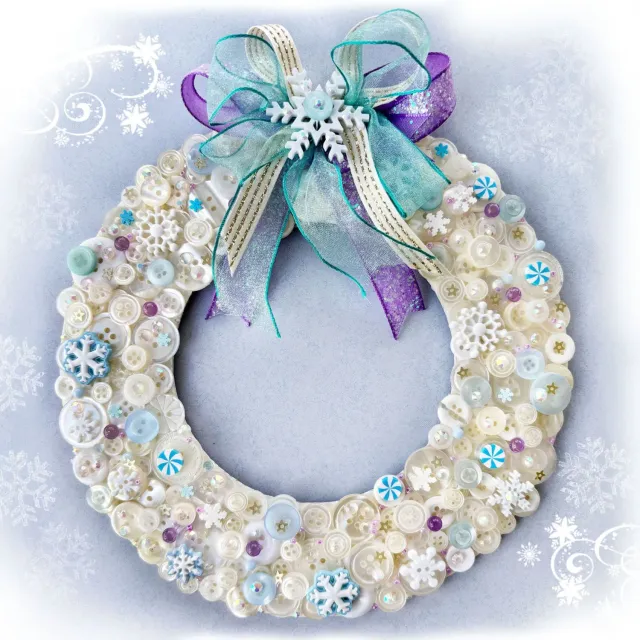Buttons Galore Winter Wreath DIY Bastelset Winterkranz
