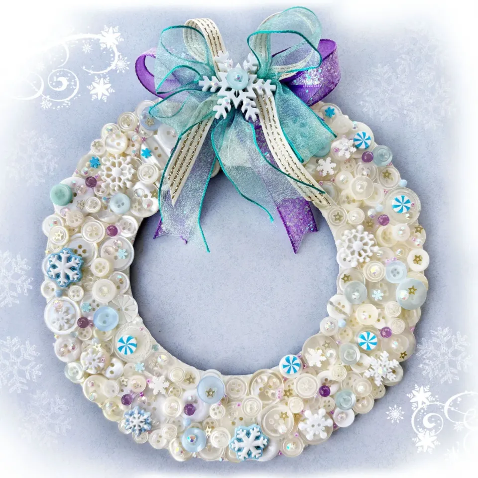 Buttons Galore Winter Wreath DIY Bastelset Winterkranz