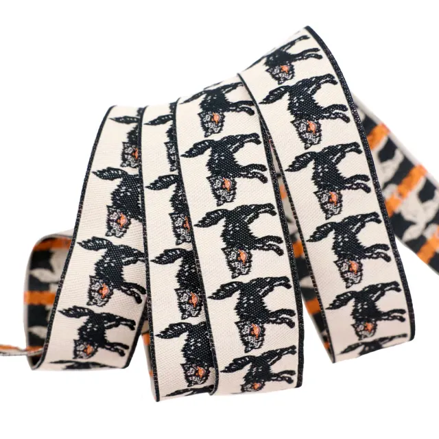 Renaissance Ribbon Home Sweet Haunt Spooky Cat Band 1 Yard